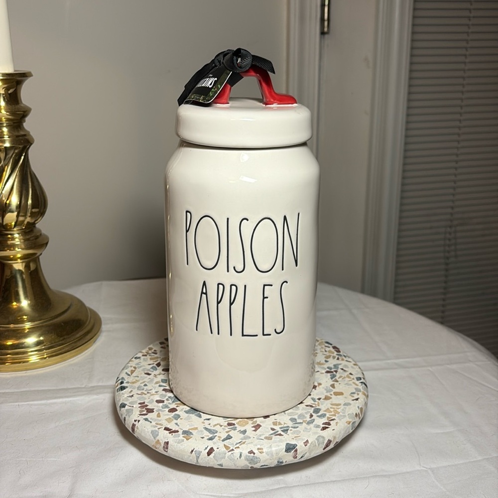 Rae Dunn Poison Apples/ Snow White slender canister